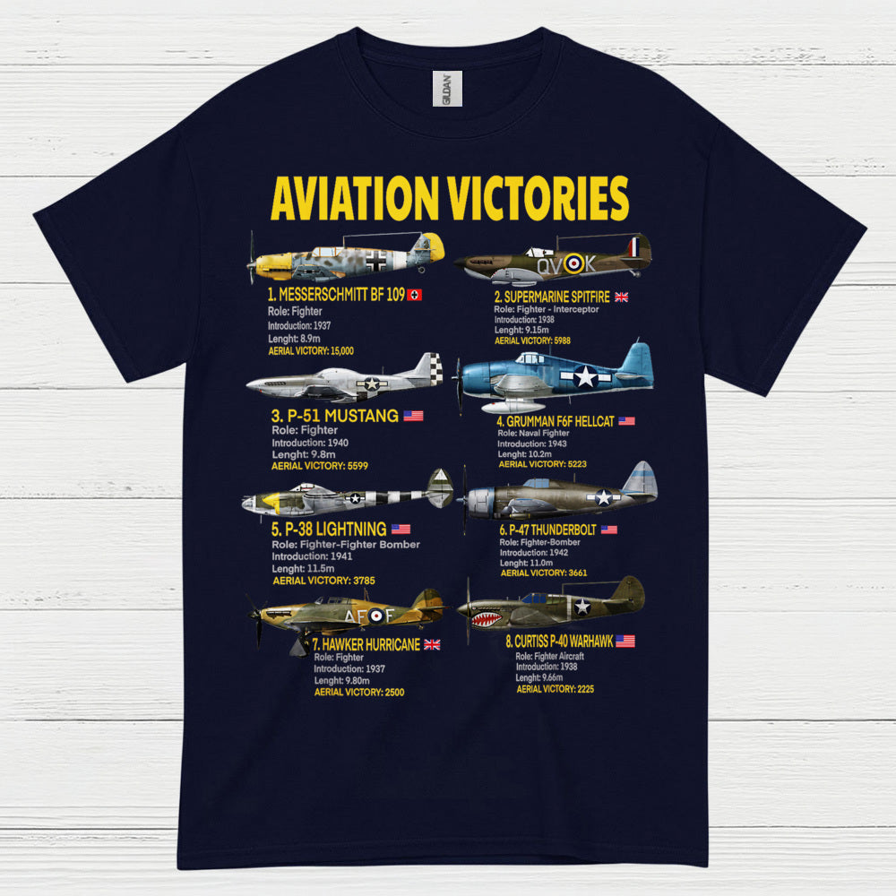 Aviation Victories WWII Fighter T Shirt