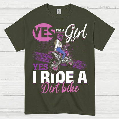 Yes I Ride A Dirt Bike Girl T Shirt