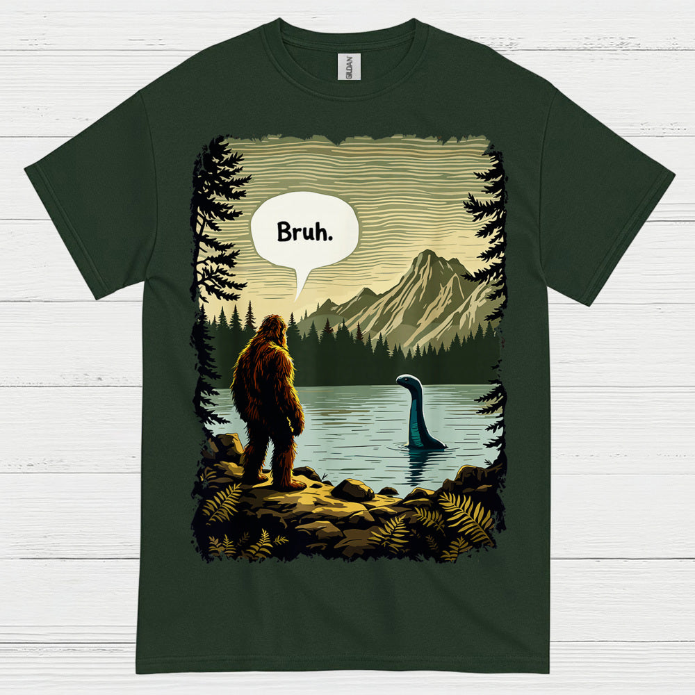 Bruh Bigfoot Lake Monster T Shirt