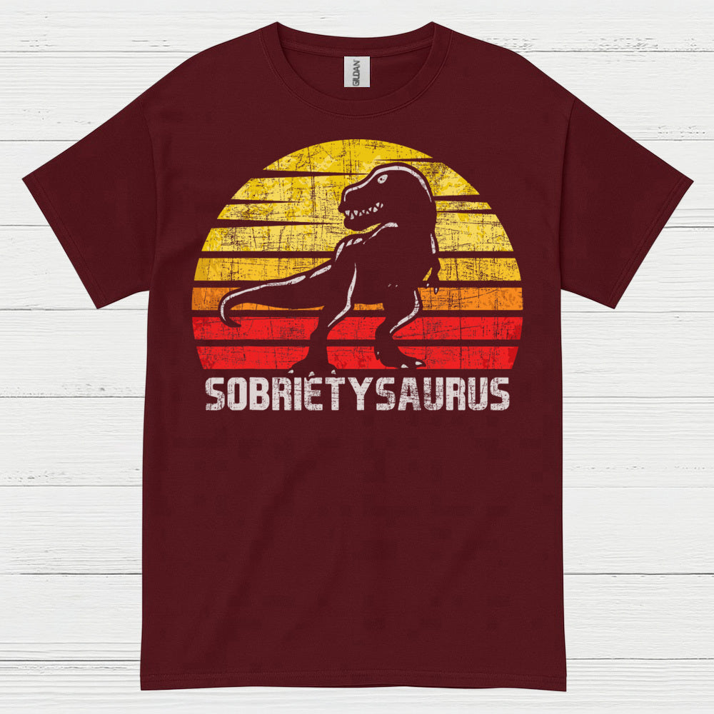 Sobrietysaurus Dinosaur Recovery T Shirt