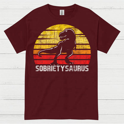 Sobrietysaurus Dinosaur Recovery T Shirt