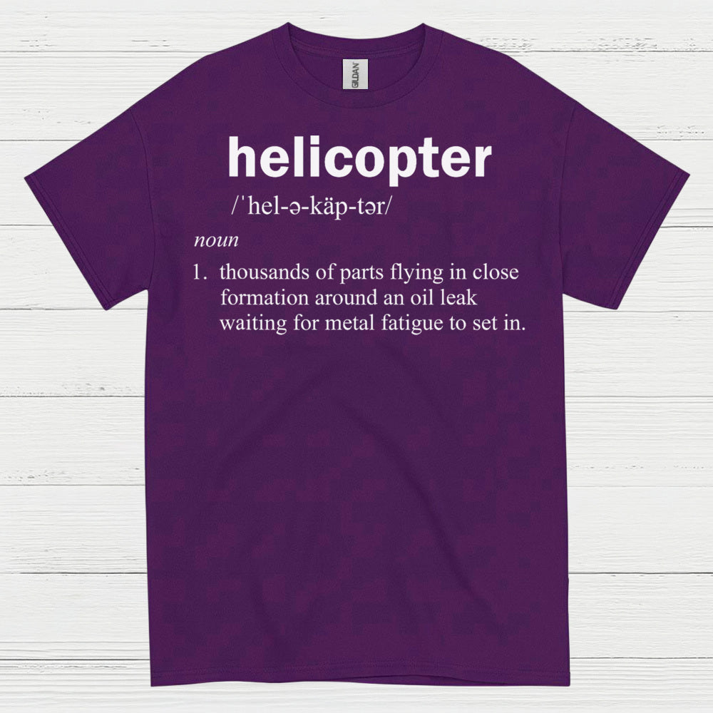 Helicopter Definition Aviation Humor T Shirt