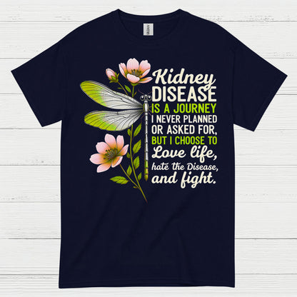 Kidney Disease Journey Love Life Strength T Shirt