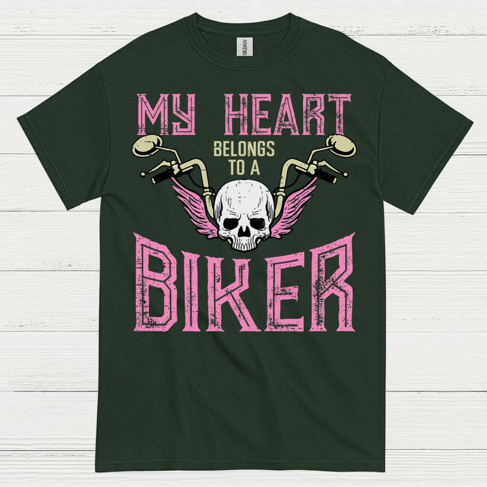 My Heart Belongs to a Biker T Shirt