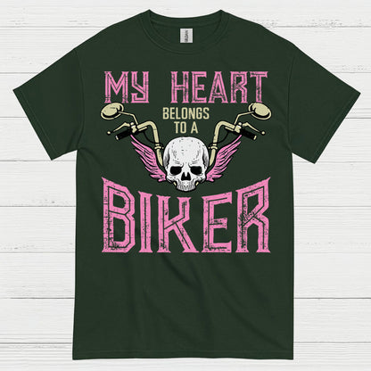 My Heart Belongs to a Biker T Shirt