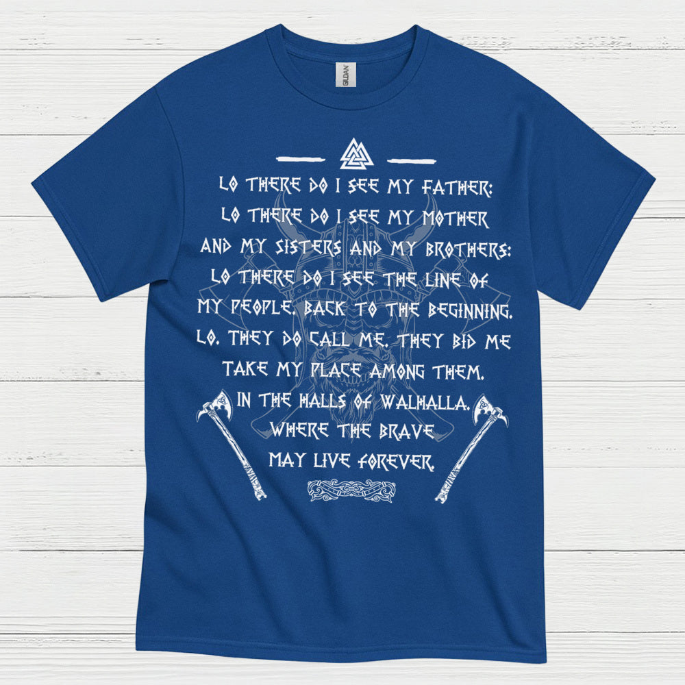 Viking Valhalla Warrior Prayer T Shirt