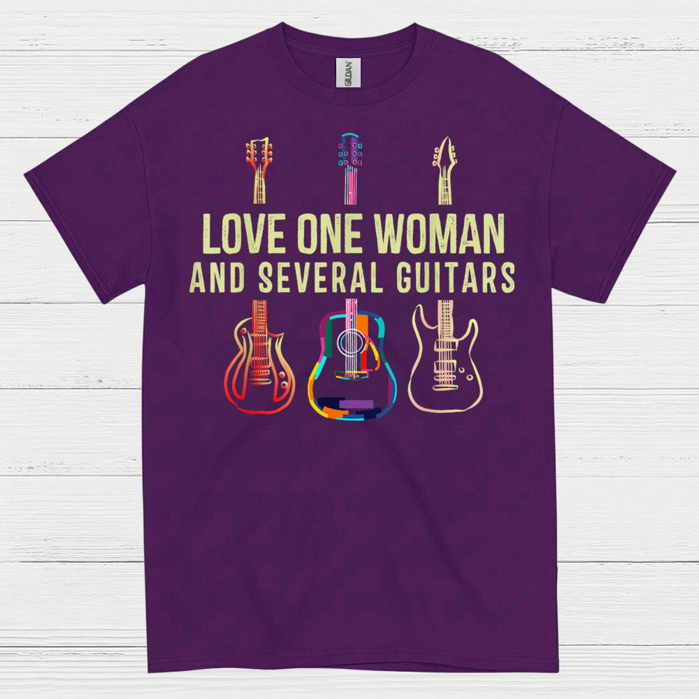 Love One Woman And Several Guitars T Shirt