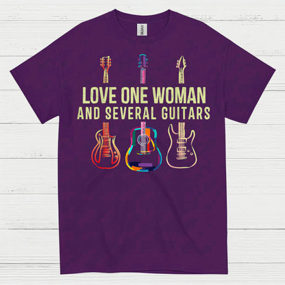 Love One Woman And Several Guitars T Shirt