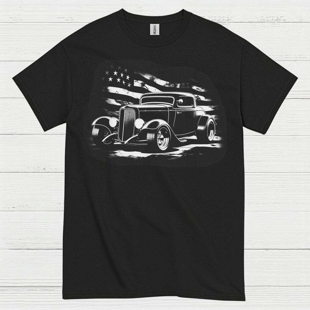 American Flag Hot Rod T Shirt