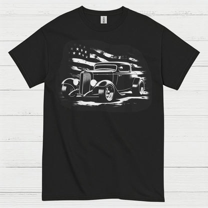 American Flag Hot Rod T Shirt