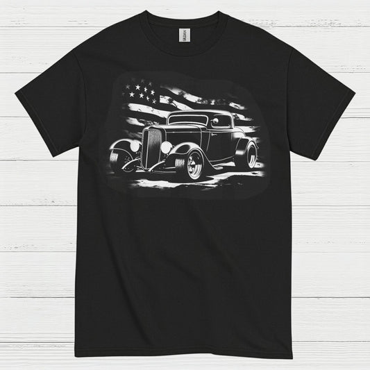American Flag Hot Rod T Shirt