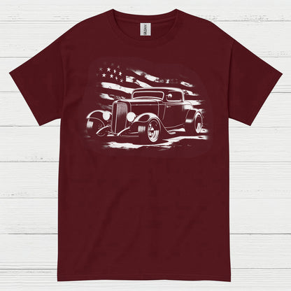 American Flag Hot Rod T Shirt