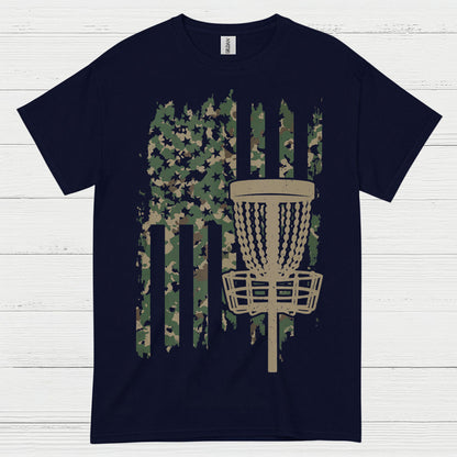 Patriotic Disc Golf Camo Flag T Shirt