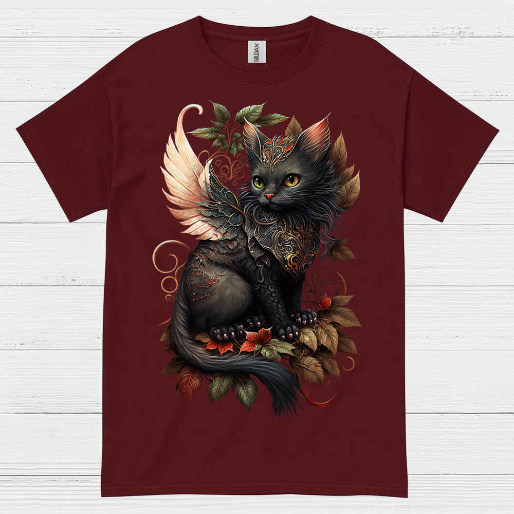 Mystical Winged Cat Dragon T Shirt
