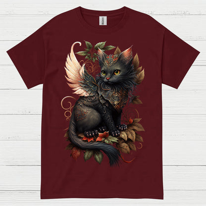 Mystical Winged Cat Dragon T Shirt