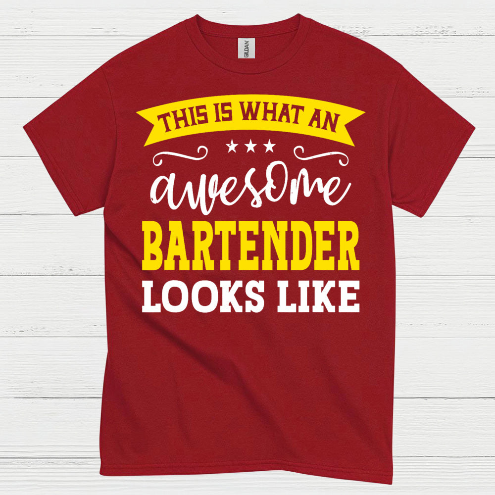 Awesome Bartender Looks Like This T Shirt