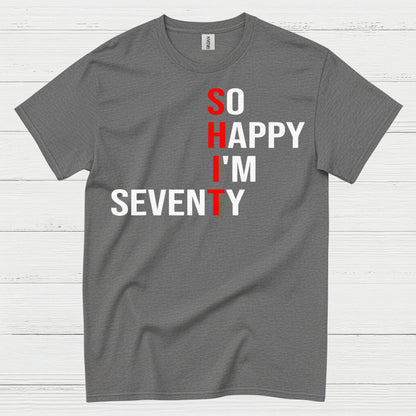 Happy Seventy Milestone Birthday T Shirt