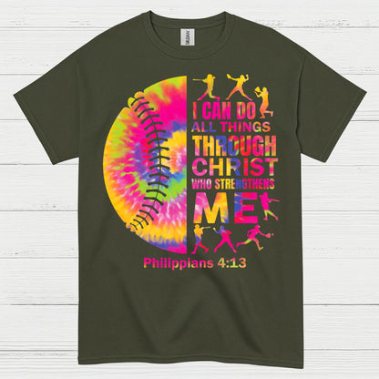 I Can Do All Things Through Christ Softball T Shirt