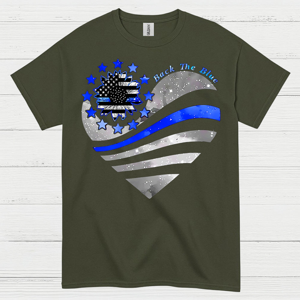 Back The Blue Thin Blue Line T Shirt