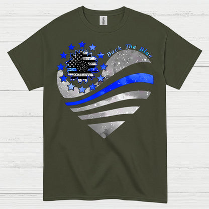 Back The Blue Thin Blue Line T Shirt