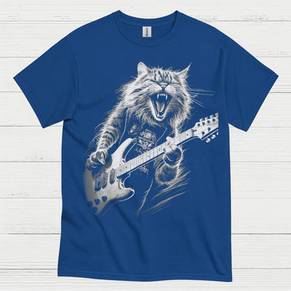 Rocking Cat Guitar T Shirt