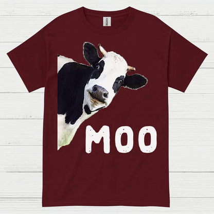 Moo Funny Cow Peekaboo T Shirt