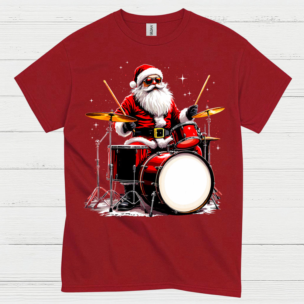 Santa Drummer T Shirt