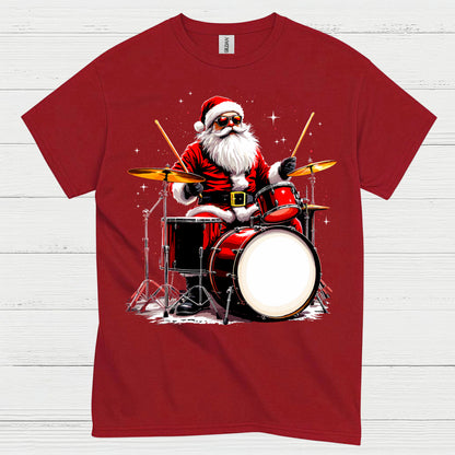 Santa Drummer T Shirt