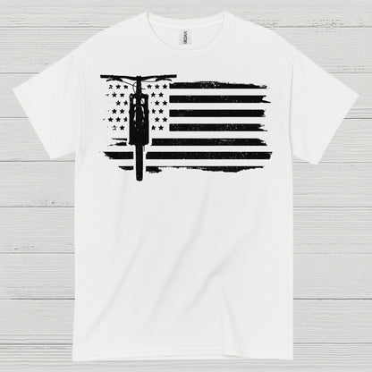 Dirt Bike American Flag T Shirt