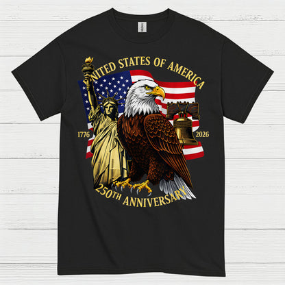 250th Anniversary USA Eagle Patriotic Freedom T Shirt