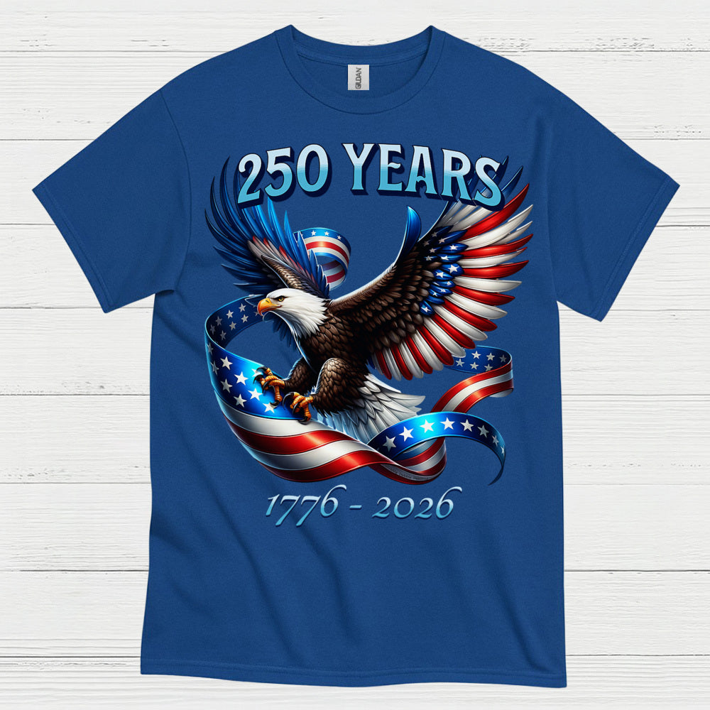 250 Years American Eagle Patriotic Freedom Anniversary T Shirt