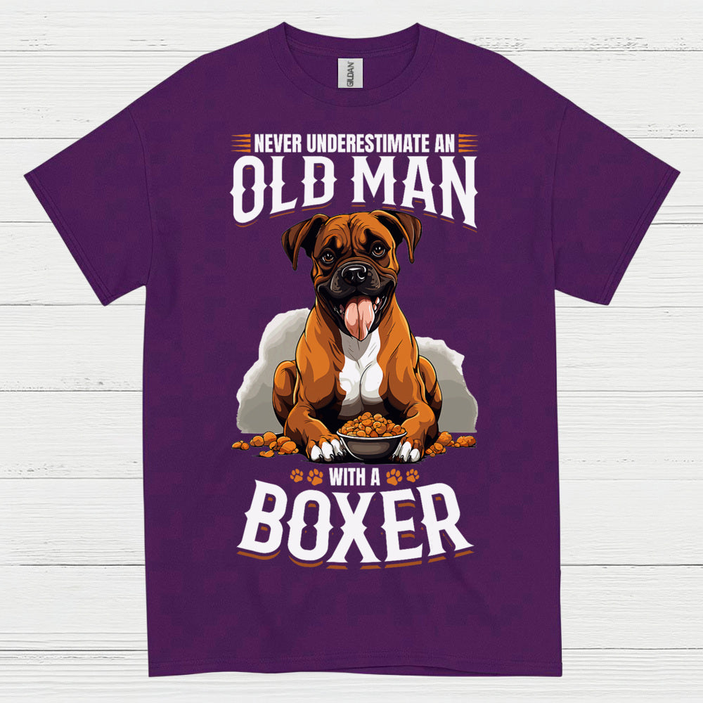 Never Underestimate Old Man Boxer T Shirt