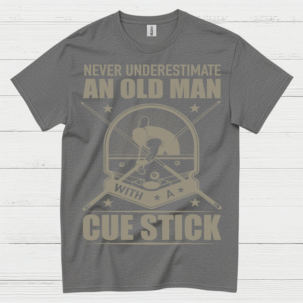 Old Man With Cue Stick Billiards T Shirt