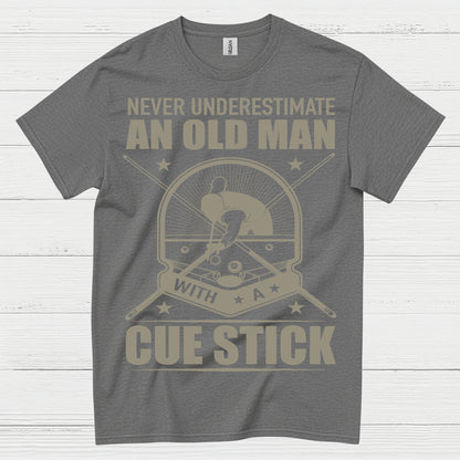 Old Man With Cue Stick Billiards T Shirt