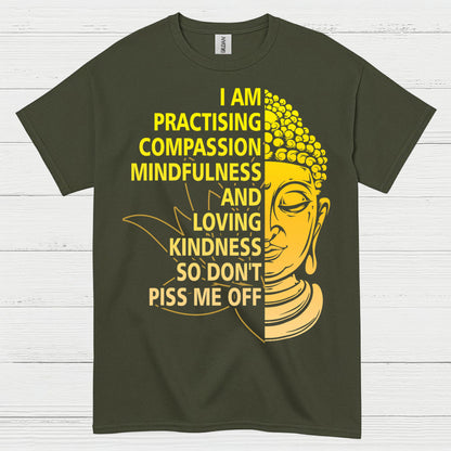 Practicing Compassion Mindfulness Buddha T Shirt