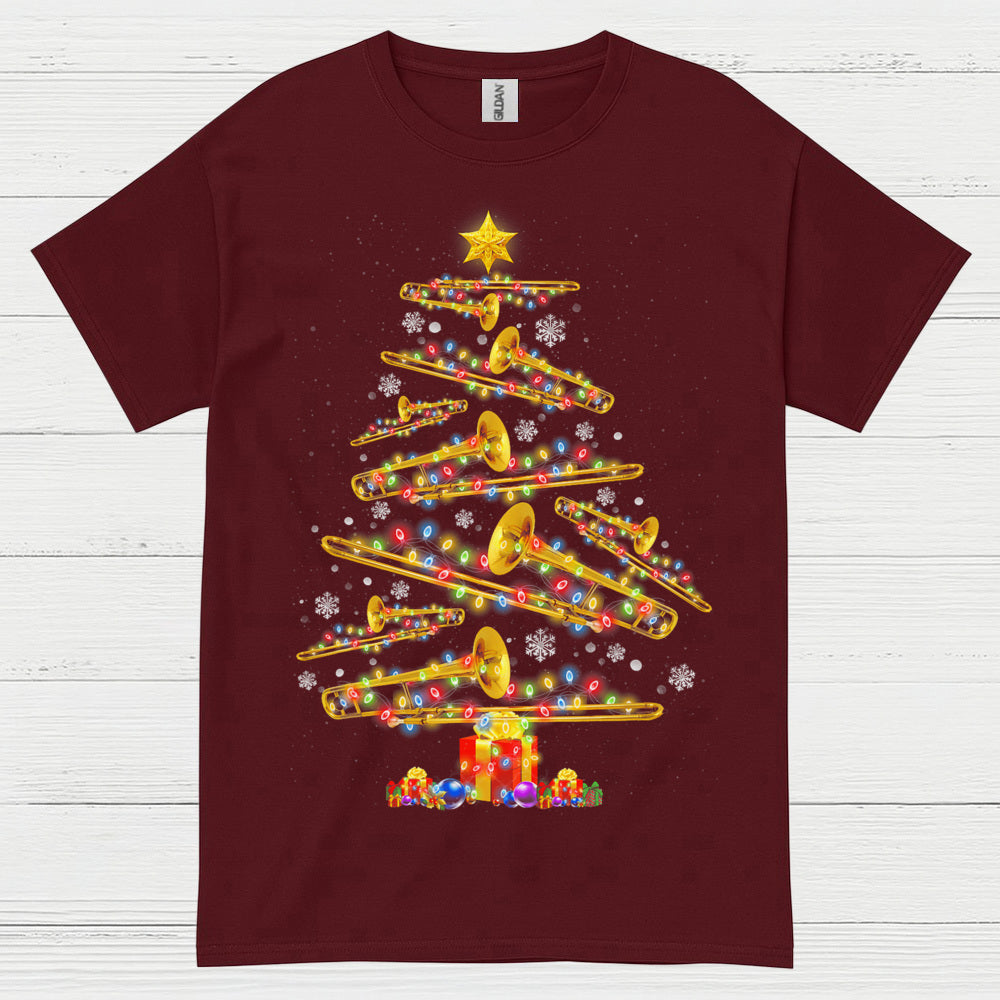 Christmas Trombone Tree T Shirt
