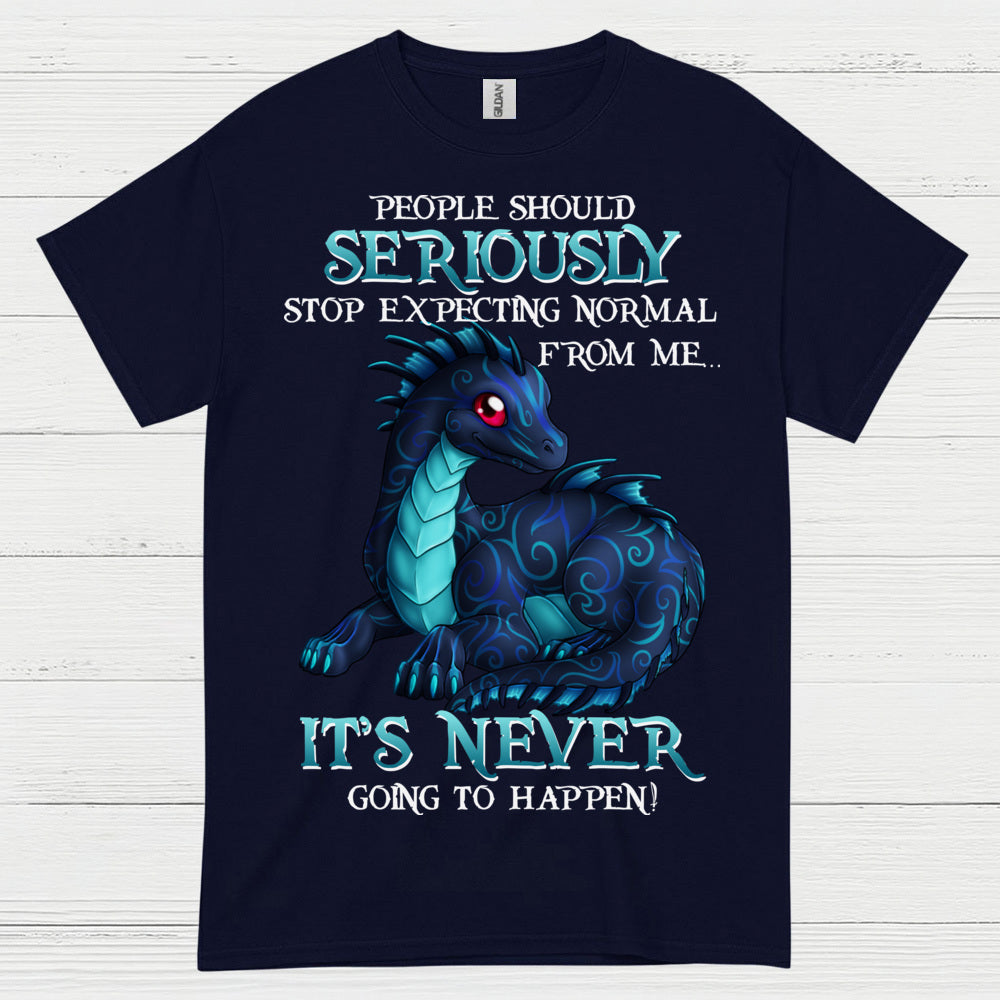 Funny Blue Dragon Attitude T Shirt