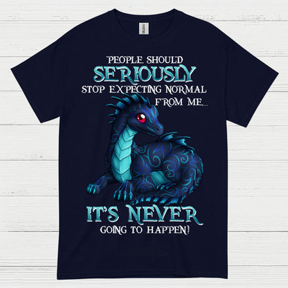Funny Blue Dragon Attitude T Shirt