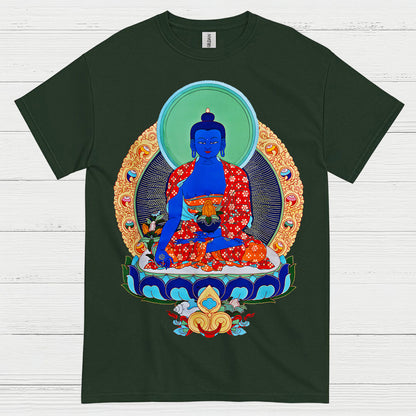 Blue Buddha Sacred Art Meditation T Shirt