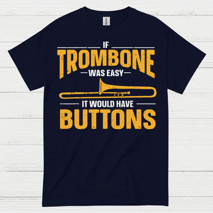 Trombone Buttons Funny T Shirt