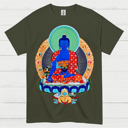 Blue Buddha Sacred Art Meditation T Shirt