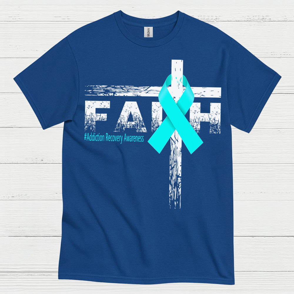 Faith Addiction Recovery Awareness T Shirt