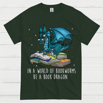 Book Dragon Reading T Shirt