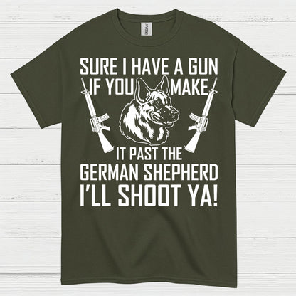 German Shepherd Protection Humor Dog Lover T Shirt