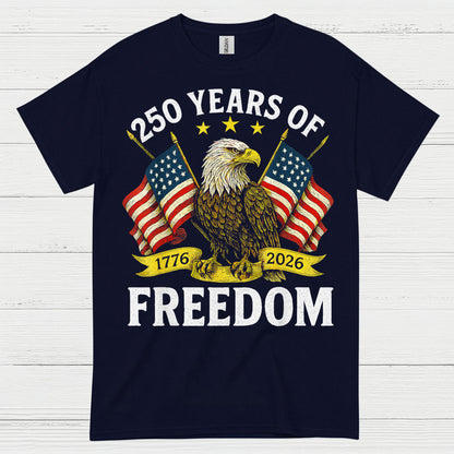 250 Years Of Freedom American Eagle Patriotic T Shirt