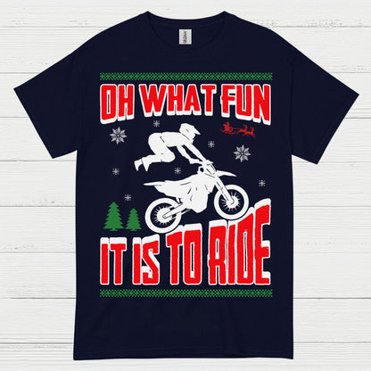 Oh What Fun It Is To Ride Motocross T Shirt