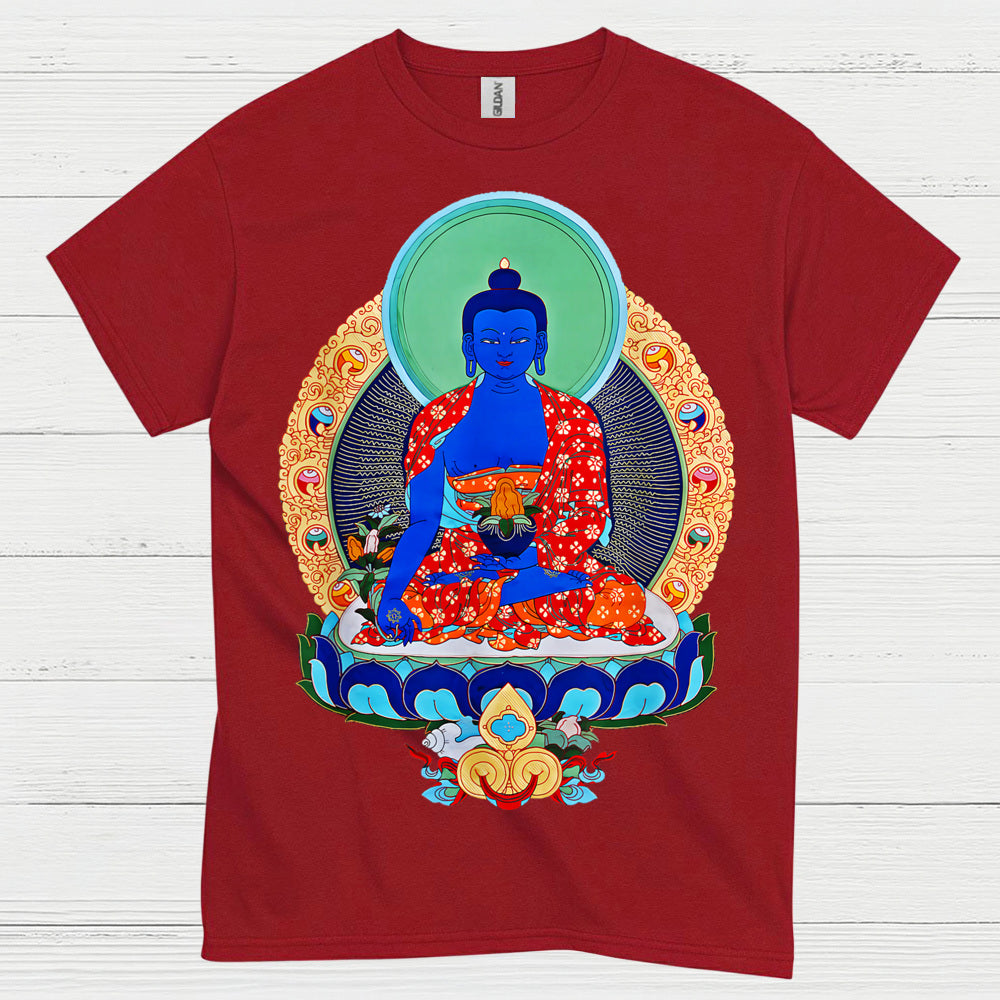 Blue Buddha Sacred Art Meditation T Shirt
