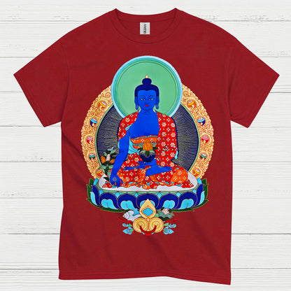 Blue Buddha Sacred Art Meditation T Shirt