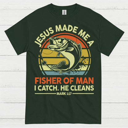 Jesus Made Me A Fisher Of Man Christian T Shirt
