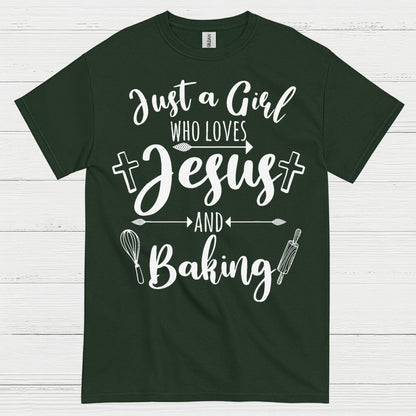 Just A Girl Who Loves Jesus Baking T Shirt